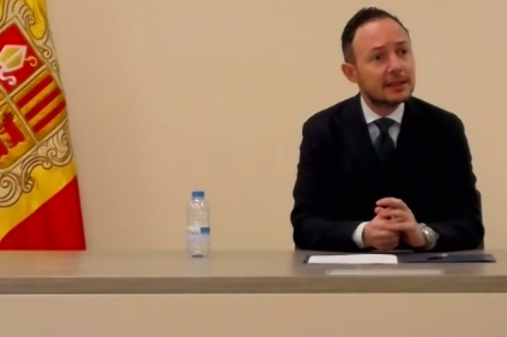 El cap de Govern, Xavier Espot, durant la cloenda del 19è Fòrum de l'EFA.